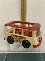 VINTAGE 1969 FISHER PRICE MINI BUS LITTLE PEOPLE