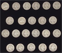 (22) 1932-55 90% Silver Quarters