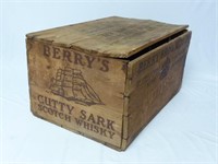 Cutty Sark Scotch Whisky Wooden Crate Box