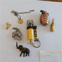 Bag Lot - Lighters, Pins, Pendants