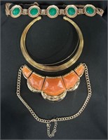 Costume Jewelry Necklaces (3) gold tone