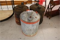 3 Metal Gas Cans