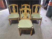 Set of 4 Dining Room Chairs, Padded, 21x21x38"