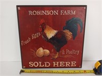 Wooden Rooster Plaque