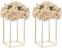 Nuptio Gold Vase for Wedding Centerpieces with Acr