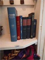 Religious books including the book of Mormon, the