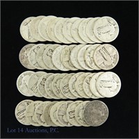 Silver Barber & Standing Liberty Quarter Roll (40)