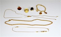 Lot of gilt and costume jewellery