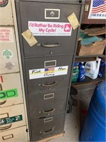4 drawer filing cabinet with contents