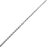Rope Link Chain Necklace Sterling Silver 18"