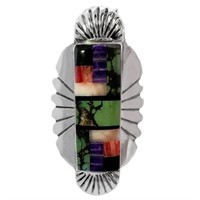 Polished Stone Convertible Pin/Pendant Sterling