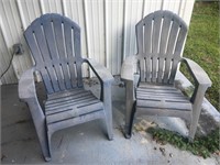 Pair of Plastic Aderondak Chairs