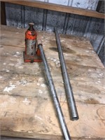 Bottle jack, piece approx 18 in stainless rod