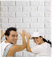 Arthome White Brick 3D Wall Panels Peel and Stick
