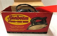 Vintage Sunbeam iron in original box cat. #54