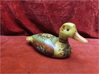 1983 hand painted wood duck decoy. Bev Flory.