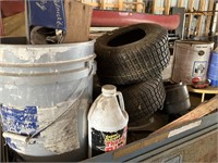 Lawnmower tires & paint supplies