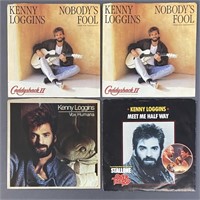 Four Kenny Loggins 45 Vinyl Single Records