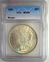 1921 Morgan ICG MS65 TONS RARE MORGANS TODAY