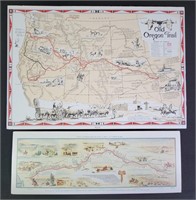 The Old Oregon Trail & The Pony Express Route Maps