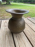 VINTAGE REDSKIN CHEWING TABACCO BRASS SPITOON 9"