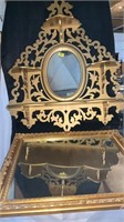 Gold tone mirror approximately 24x30 inches and