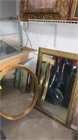 Gold tone mirrors only, rectangle approx 26x36