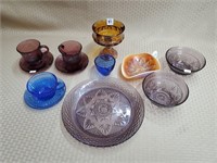 Crystal D'Argues Amethyst Plates & Bowls,
