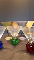 7 MARTINI GLASSES