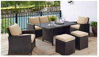 PP EDYO 6-Piece Wicker Patio Conversation Set