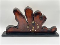 21” Cypress Wood Slice Mantle Clock