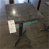 6X, 20" x 20" STONE/MARBLE TOP TABLES W/ CAST