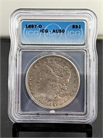 1897O Morgan Dollar ICG AU 50
