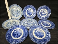 Staffordshire and other plates