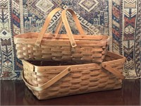 Longaberger Two Long Baskets 19"