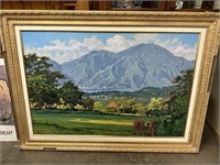 ORIGINAL OIL CANVAS PAINTING ARECIO MONCADO LISTED