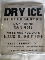 San Antonio City Carbonic Vintage Dry Ice Poster