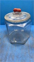 Planter glass jar with lid