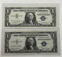 (2) $1 BLUE SEAL NOTES 1957 BILL
