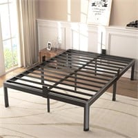 King Bed Frame  14 Inch High  3500 lbs  Black