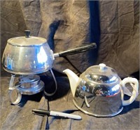 Fondue Pot and Covered Tea Pot