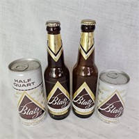 2 Blatz Beer Bottles 2 Cans