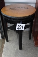 (1) Round Jack Daniels Side Table Signed by