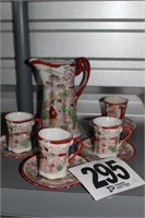 (1) Oriental Red & White Hot Chocolate Set (1