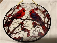 Cardinals Stained Glass Design window decor K