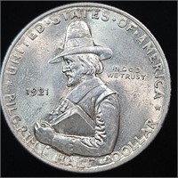 1921 Pilgrim Commemorative Half Dollar Scarce Gem
