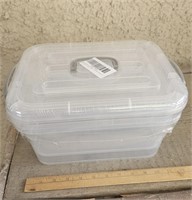 Two Brand New Storage Containers with Lids