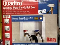 QUADTRO WASHING MACHINE OUTLET BOX RETAIL $60