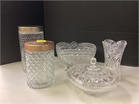 Vintage Canister Jars & Candy Dishes.
