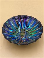 Imperial Glass Footed Peacock Bowl